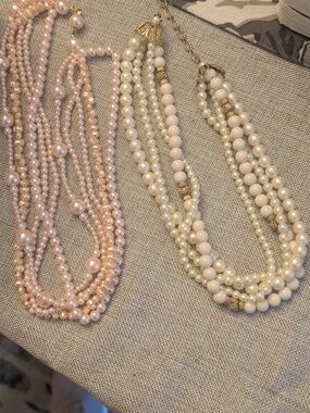 Costume pearl necklaces